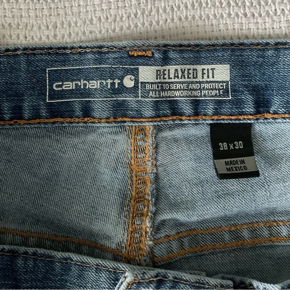 Carhartt Blue Relaxed Jeans Durable Comfort - Picture 5 of 11